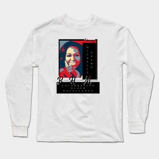 Michelle Obama Black History Month Icon Long Sleeve T-Shirt